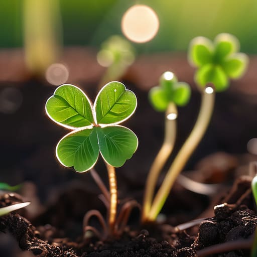 How clover fixes nitrogen in soil.
