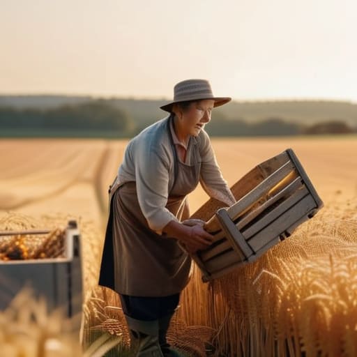 How farming families share work together.