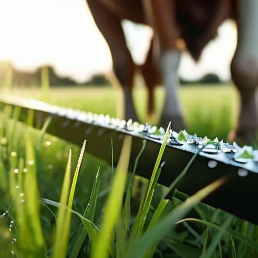 Learning how to measure grass for feeding.